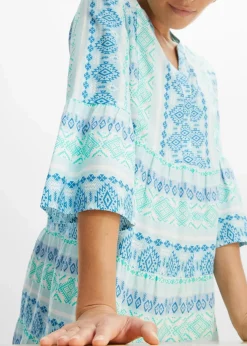 Outlet Tunika-Kleid aus fließender Viskose Damen Bekleidung·Pullover & Strickjacken|Kleider