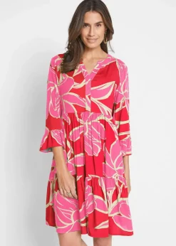 Damen bonprix Nachhaltigere Materialien|Kleider|Tunika-Kleid aus fließender Viskose