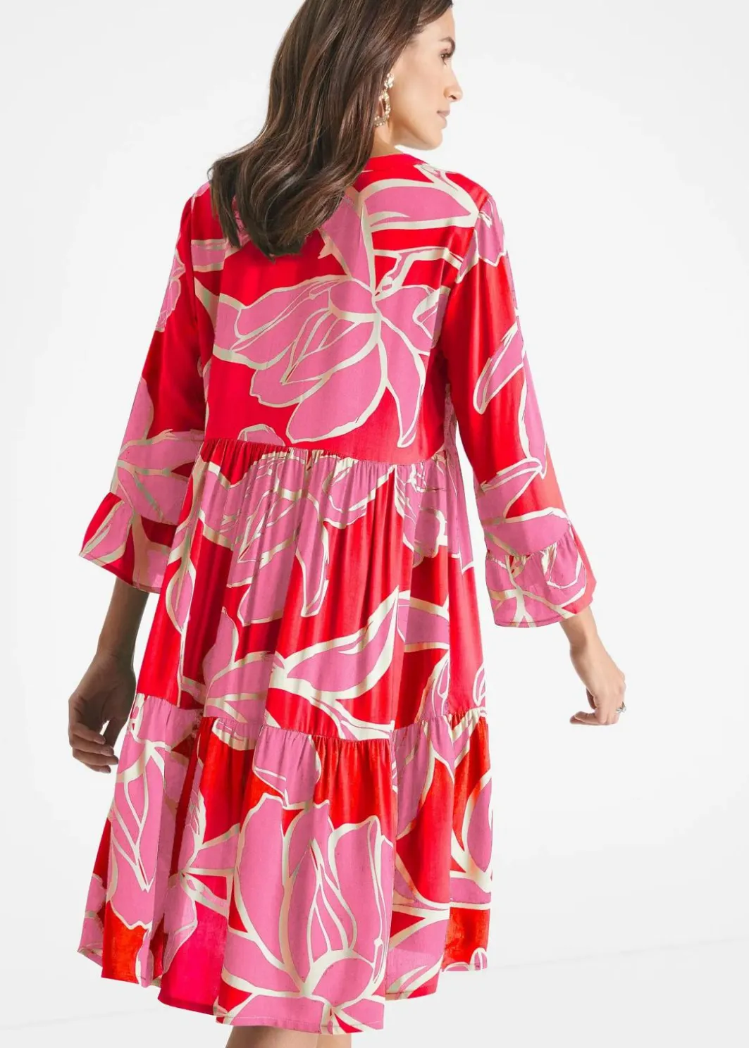 Damen bonprix Nachhaltigere Materialien|Kleider|Tunika-Kleid aus fließender Viskose