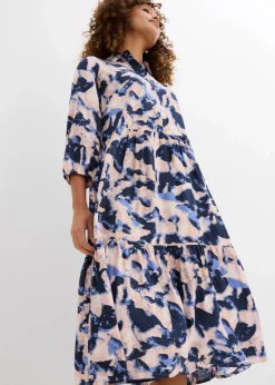 Damen bonprix Bekleidung·Pullover & Strickjacken|Zweiteiler & Sets|Tunika-Kleid aus fließender Viskose