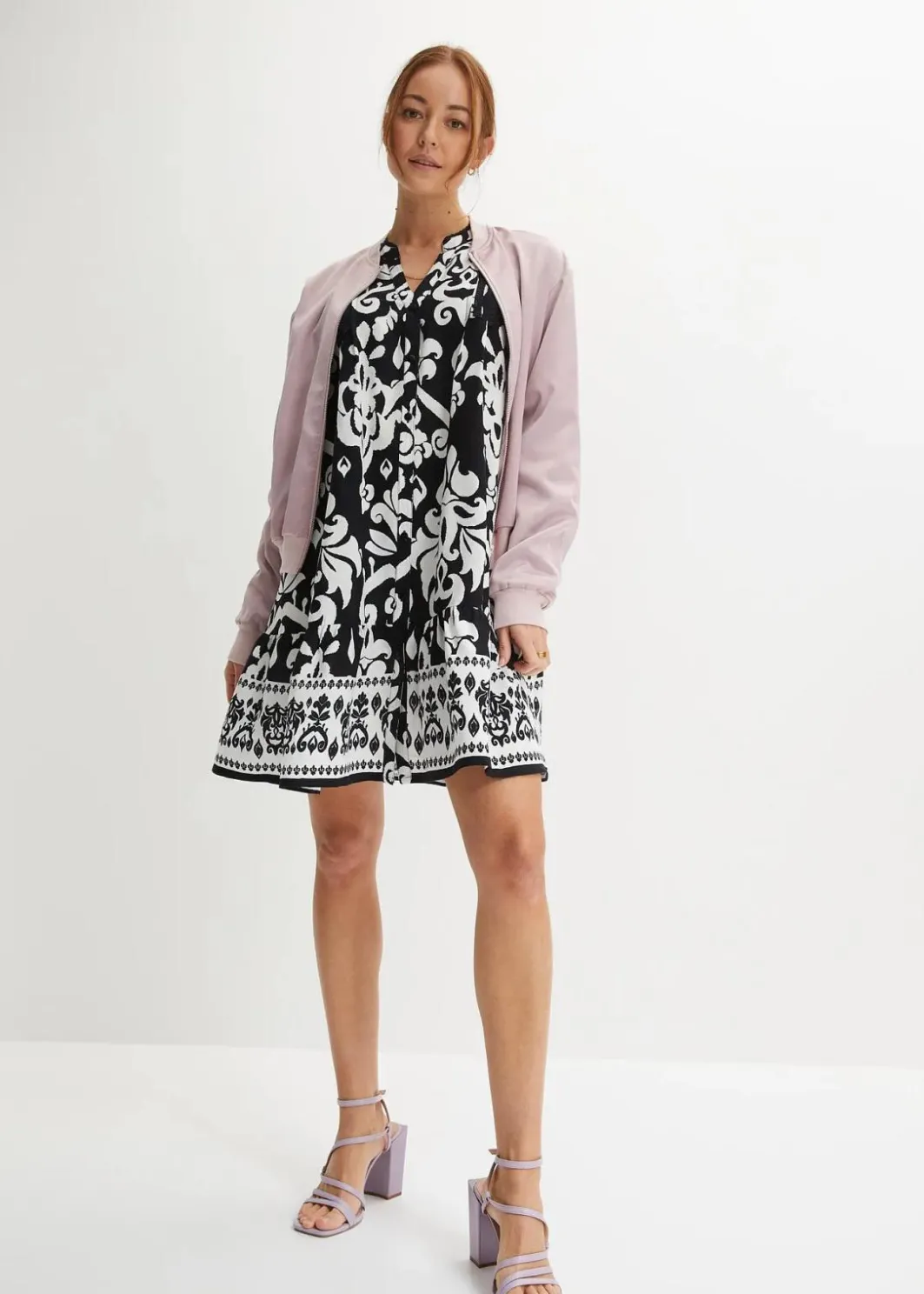 Damen bonprix Bekleidung·Pullover & Strickjacken|Kleider|Tunika-Kleid aus fließender Viskose