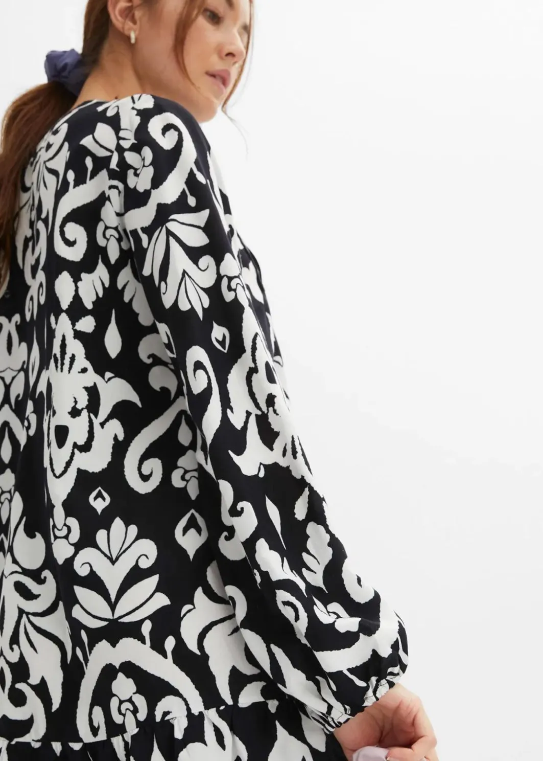 Damen bonprix Bekleidung·Pullover & Strickjacken|Kleider|Tunika-Kleid aus fließender Viskose