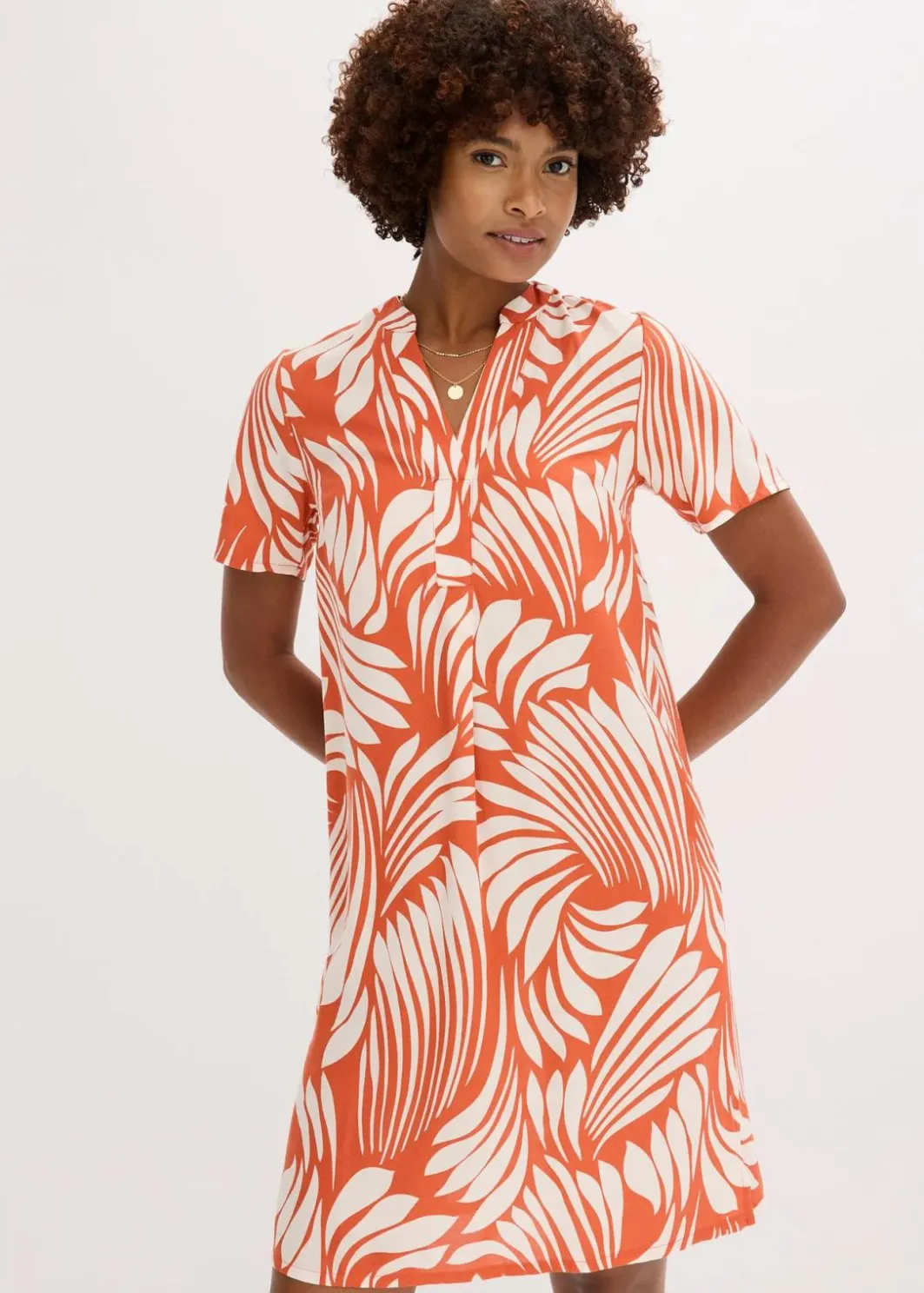Clearance Tunika-Kleid aus fließender Viskose Damen Bekleidung·Pullover & Strickjacken|Kleider