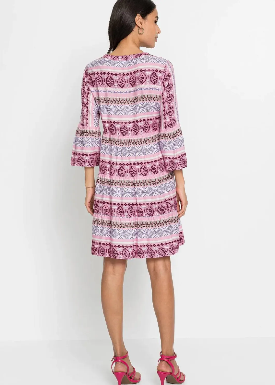 Damen bonprix Nachhaltigere Materialien|Kleider|Tunika-Kleid aus fließender Viskose