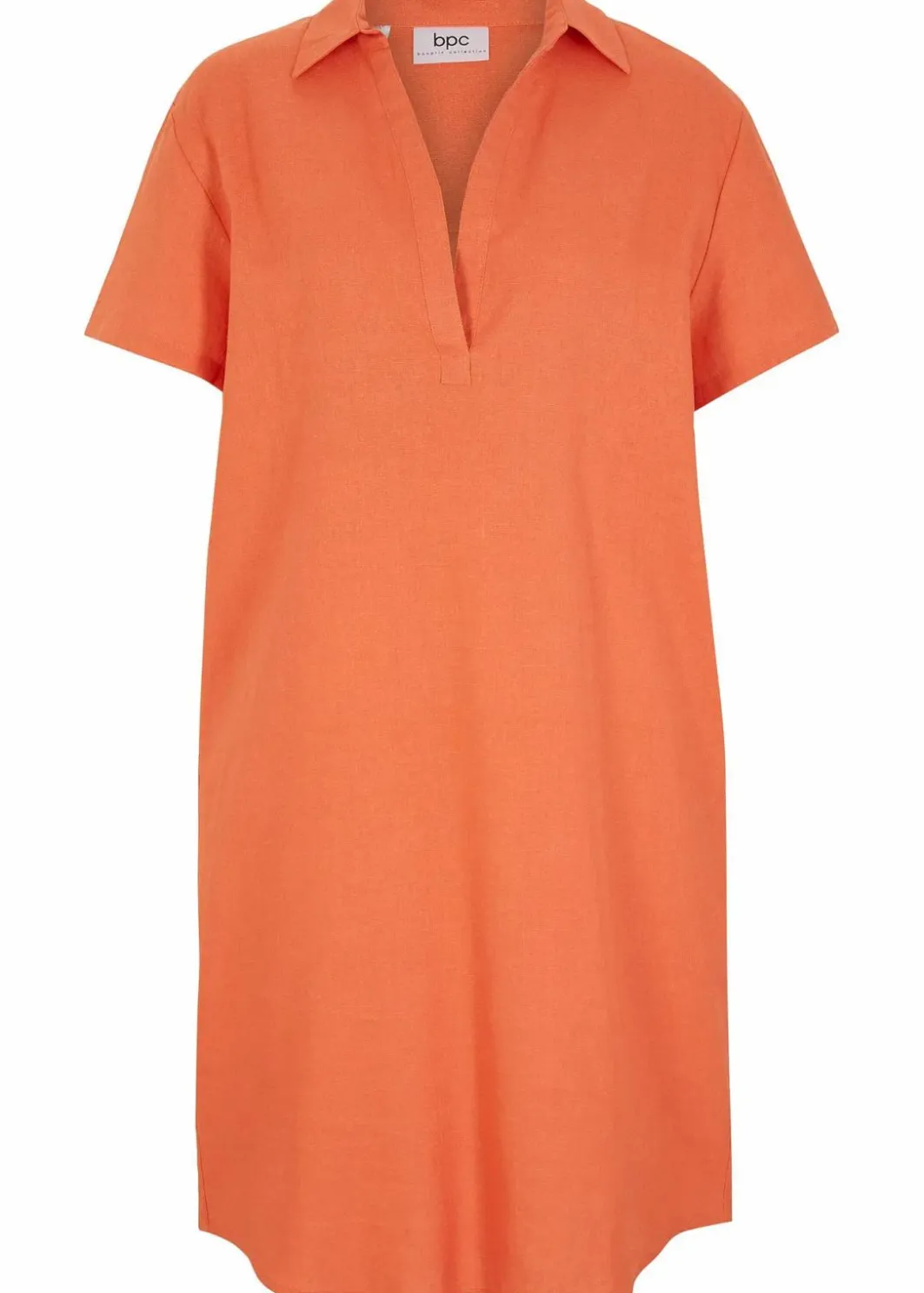 Sale Tunika-Kleid aus leichtem Leinen-Mix Damen Bekleidung·Jacken & Mäntel|Blusen & Tuniken