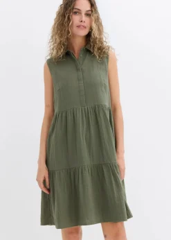 Damen bonprix Bekleidung·Pullover & Strickjacken|Kleider|Tunika-Kleid aus luftigem Musselin