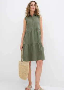 Damen bonprix Bekleidung·Pullover & Strickjacken|Kleider|Tunika-Kleid aus luftigem Musselin