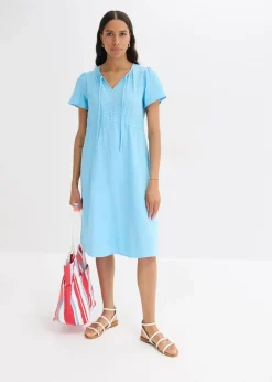 Damen bonprix Kleider|Bekleidung·Pullover & Strickjacken|Tunika-Kleid aus Musselin