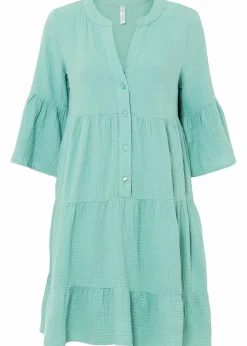 Damen bonprix Bekleidung·Pullover & Strickjacken|Kleider|Tunika-Kleid aus reiner Baumwolle