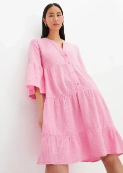 Outlet Tunika-Kleid aus reiner Baumwolle Damen Kleider|Bekleidung·Pullover & Strickjacken