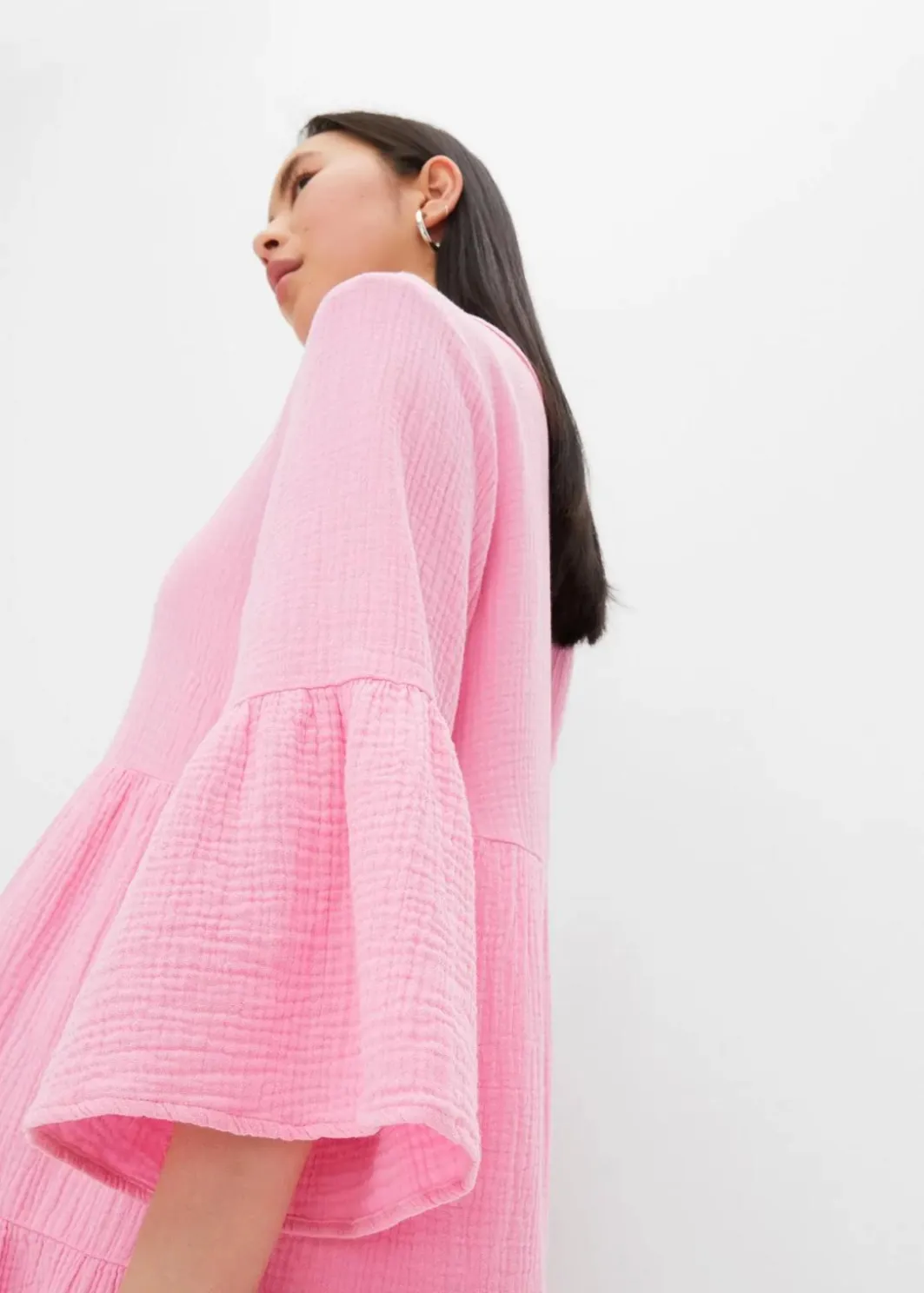 Outlet Tunika-Kleid aus reiner Baumwolle Damen Kleider|Bekleidung·Pullover & Strickjacken