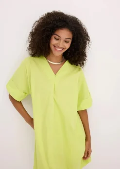 Damen bonprix Kleider|Bekleidung·Pullover & Strickjacken|Tunika-Kleid aus reiner Bio-Baumwolle