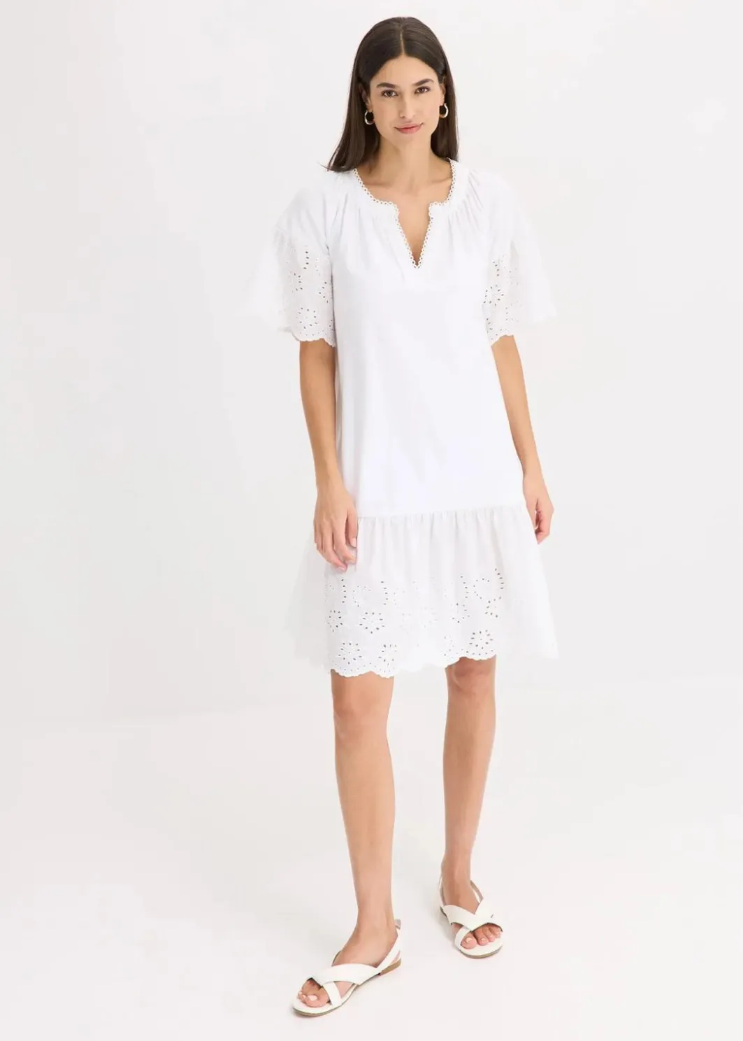 Damen bonprix Bekleidung·Pullover & Strickjacken|Kleider|Tunika-Kleid aus reiner Bio-Baumwolle