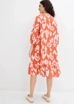 Damen bonprix Kleider|Zweiteiler & Sets|Tunika-Kleid aus reiner Viskose