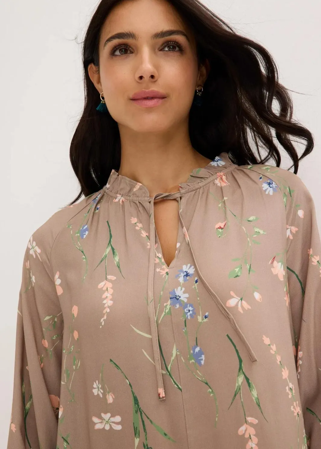 New Tunika-Kleid aus reiner Viskose Damen Kleider|Bekleidung·Pullover & Strickjacken