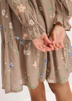 New Tunika-Kleid aus reiner Viskose Damen Kleider|Bekleidung·Pullover & Strickjacken