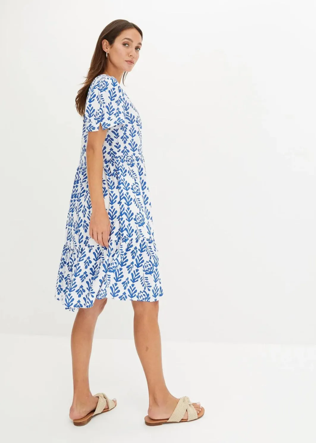 Damen bonprix Bekleidung·Pullover & Strickjacken|Kleider|Tunika-Kleid aus reiner Viskose