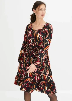 Damen bonprix Kleider|Bekleidung·Pullover & Strickjacken|Tunika-Kleid aus reiner Viskose