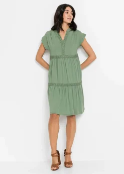 Damen bonprix Bekleidung·Pullover & Strickjacken|Kleider|Tunika-Kleid aus softem Viskose-Mix