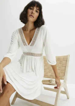 Tunika-Kleid aus softem Viskose-Mix Damen Nachhaltigere Materialien|Kleider
