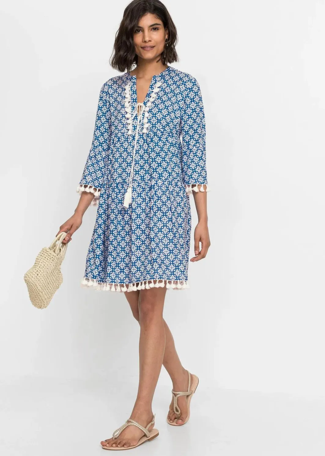 Online Tunika-Kleid aus softer Viskose Damen Bekleidung·Pullover & Strickjacken|Kleider