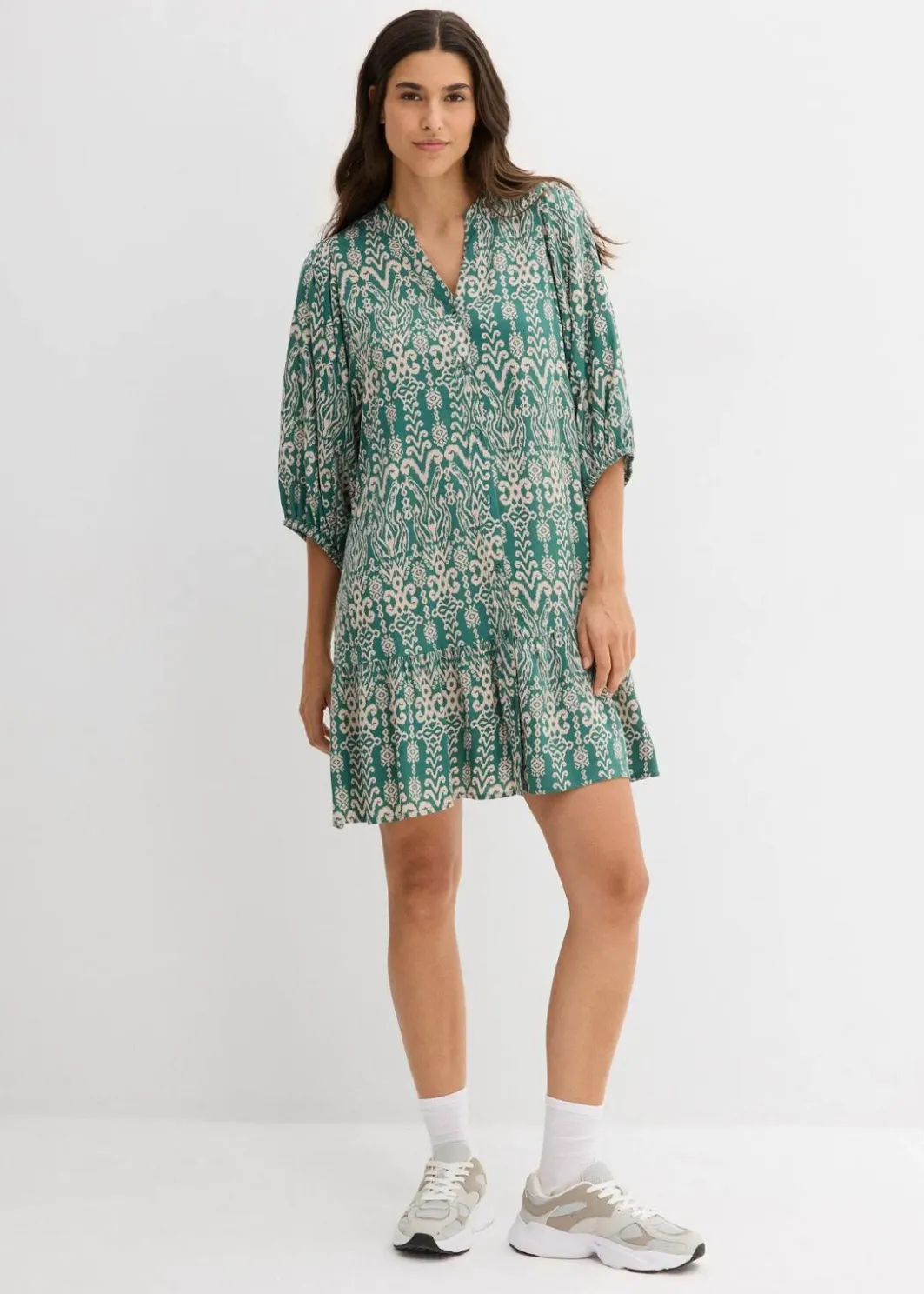 Online Tunika-Kleid aus softer Viskose Damen Bekleidung·Pullover & Strickjacken|Kleider