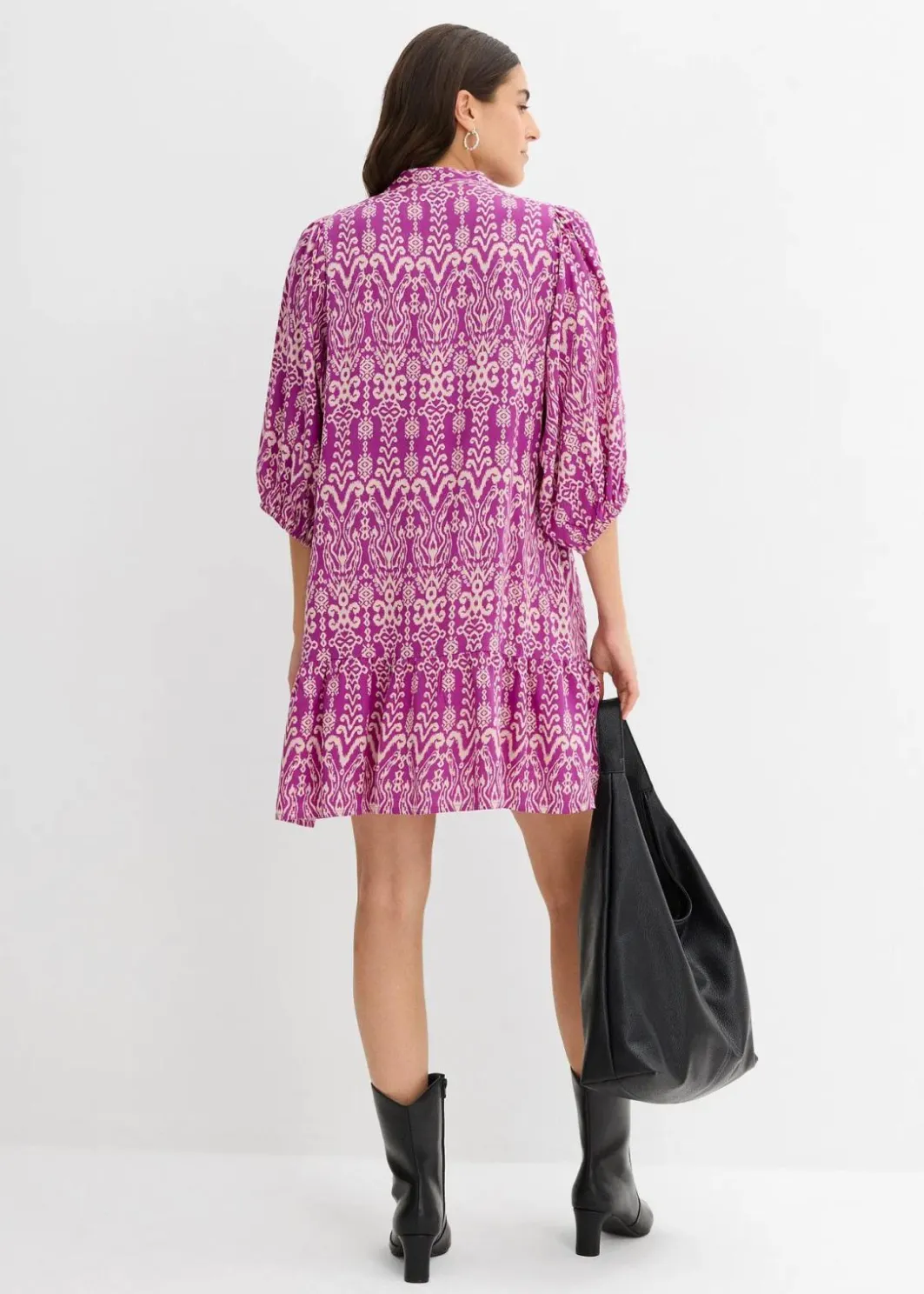 New Tunika-Kleid aus softer Viskose Damen Kleider|Bekleidung·Pullover & Strickjacken