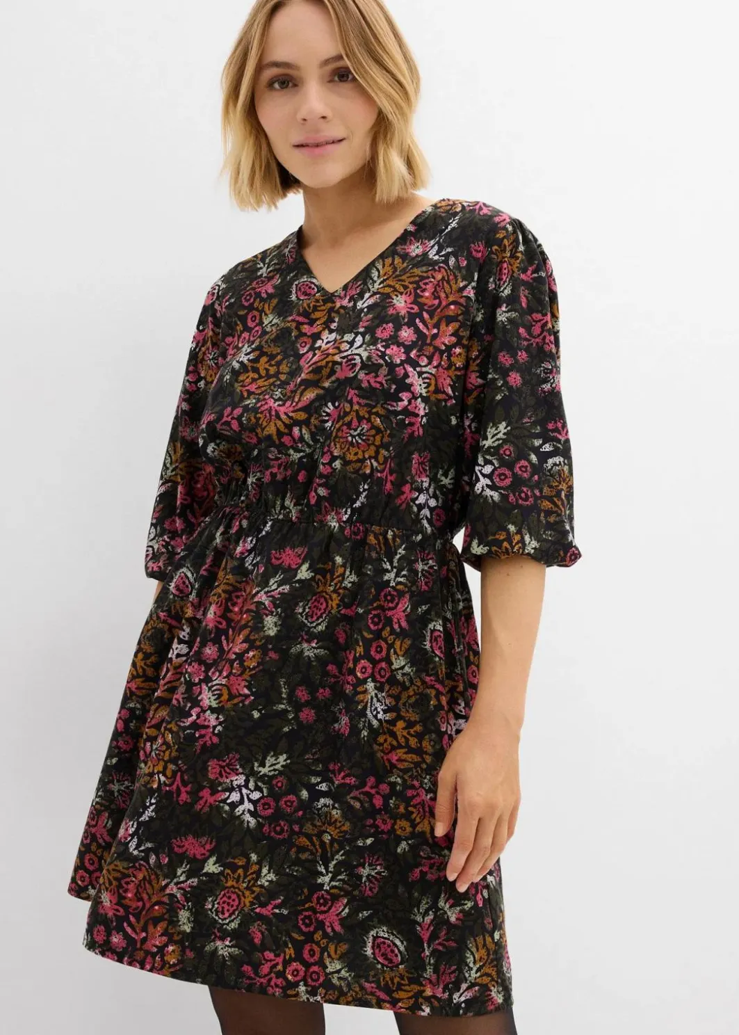 Damen bonprix Bekleidung·Pullover & Strickjacken|Kleider|Tunika-Kleid aus softer Viskose