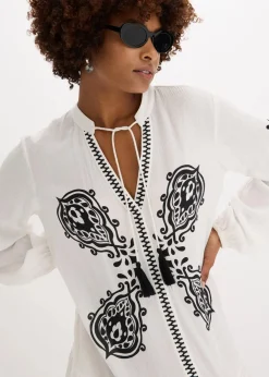 Outlet Tunika-Kleid aus strukturierter Viskose Damen Bekleidung·Pullover & Strickjacken|Kleider