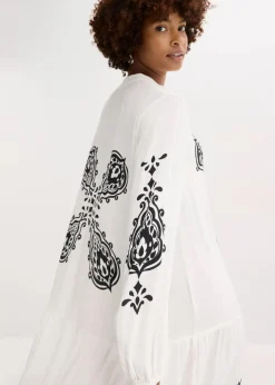 Outlet Tunika-Kleid aus strukturierter Viskose Damen Bekleidung·Pullover & Strickjacken|Kleider