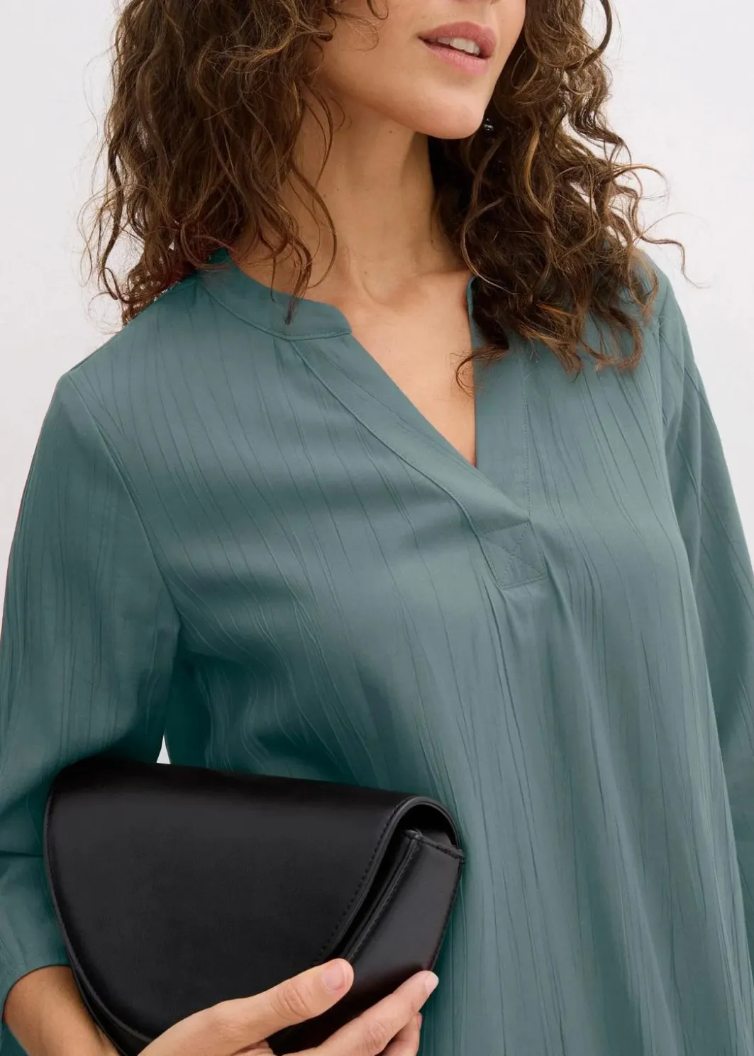 Damen bonprix Bekleidung·Pullover & Strickjacken|Tunika-Kleid aus Viskose-Mix mit Struktur Effekt