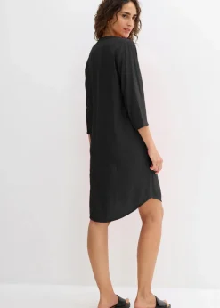 Damen bonprix Bekleidung·Pullover & Strickjacken|Tunika-Kleid aus Viskose-Mix mit Struktur Effekt