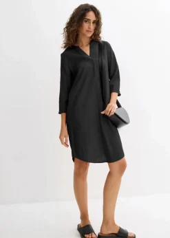 Damen bonprix Bekleidung·Pullover & Strickjacken|Tunika-Kleid aus Viskose-Mix mit Struktur Effekt