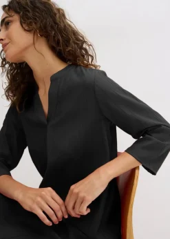 Damen bonprix Bekleidung·Pullover & Strickjacken|Tunika-Kleid aus Viskose-Mix mit Struktur Effekt