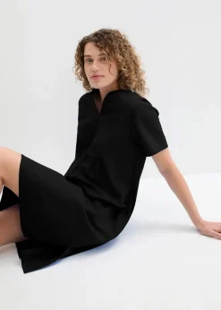 Sale Tunika-Kleid mit Taschen aus Leinen-Baumwoll-Mix Damen Kleider|Bekleidung·Pullover & Strickjacken
