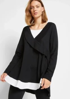Damen bonprix Shirts & Tops|Nachhaltigere Materialien|Tunika-Shirt aus Baumwoll-Viskose-Mix