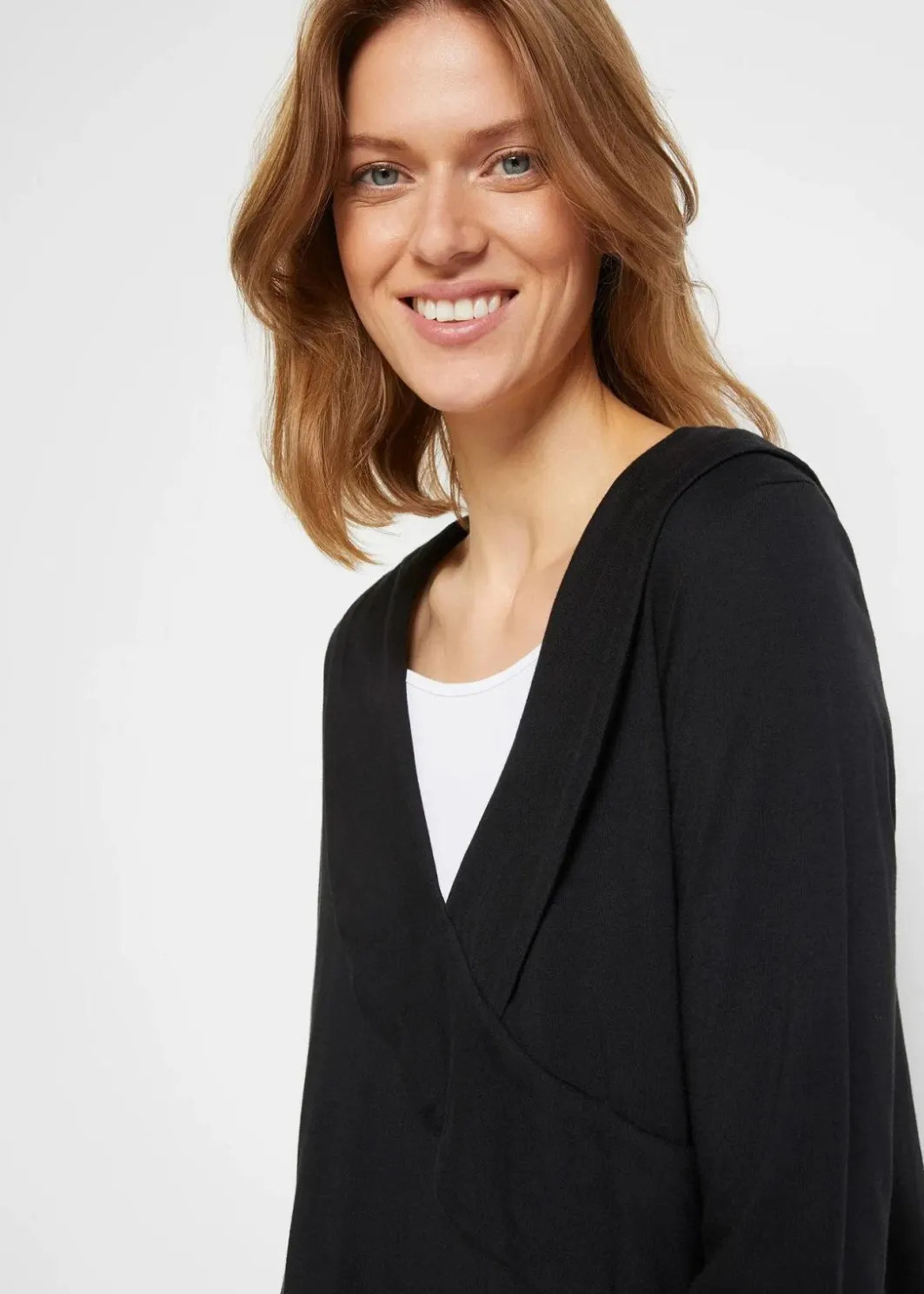 Damen bonprix Shirts & Tops|Nachhaltigere Materialien|Tunika-Shirt aus Baumwoll-Viskose-Mix