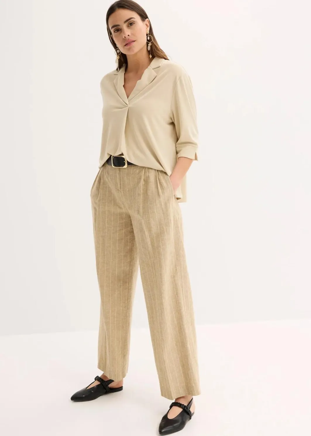 New Tunika-Shirt aus fließendem Viskose-Piqué Damen Shirts & Tops