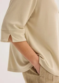 New Tunika-Shirt aus fließendem Viskose-Piqué Damen Shirts & Tops