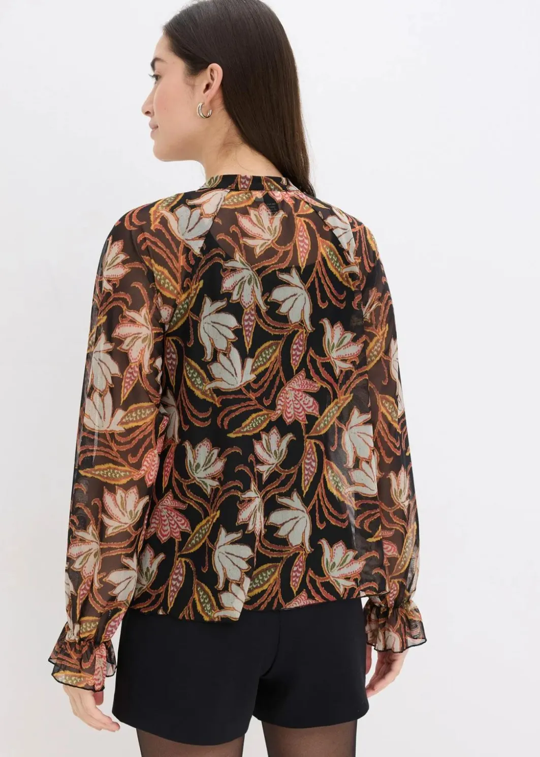 Outlet Tunika-Shirt aus softem Mesh Damen Shirts & Tops