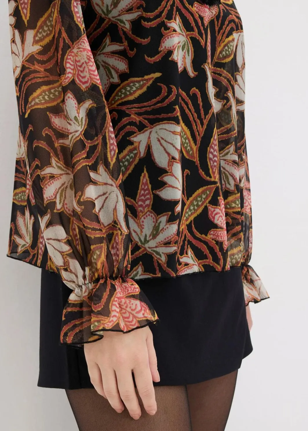 Outlet Tunika-Shirt aus softem Mesh Damen Shirts & Tops