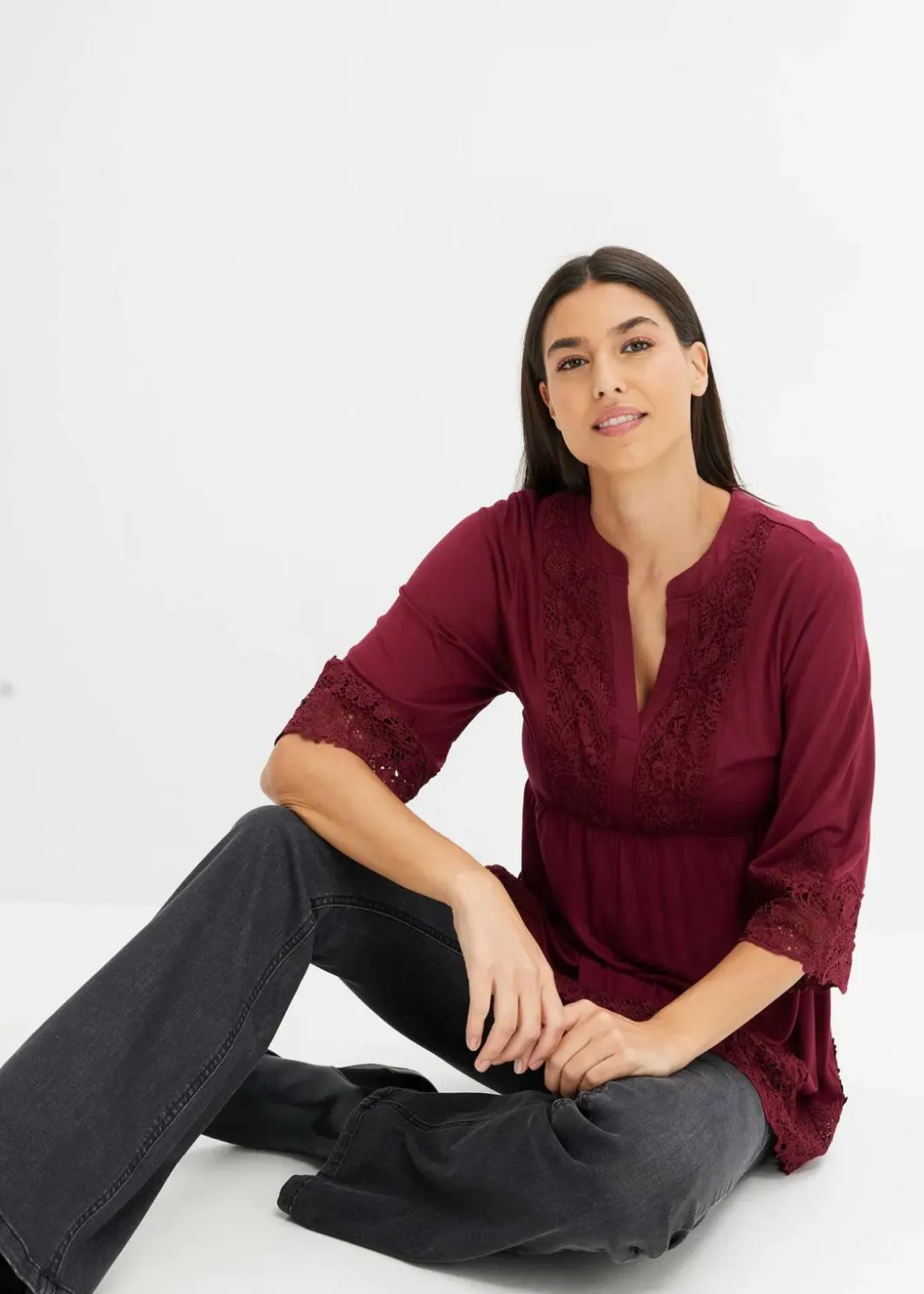 Damen bonprix Shirts & Tops|Nachhaltigere Materialien|Tunika-Shirt aus Viskose