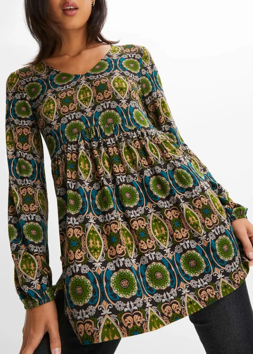 New Tunika-Shirt aus Viskose-Mix Damen Shirts & Tops|Nachhaltigere Materialien