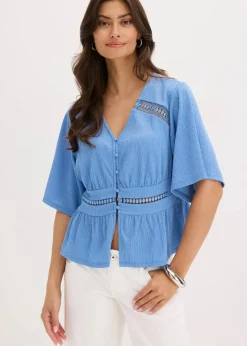 Tunika-Shirt mit Spitze Damen Shirts & Tops