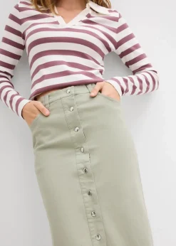 Damen bonprix Bekleidung·Sportbekleidung|Röcke|Twill Midirock