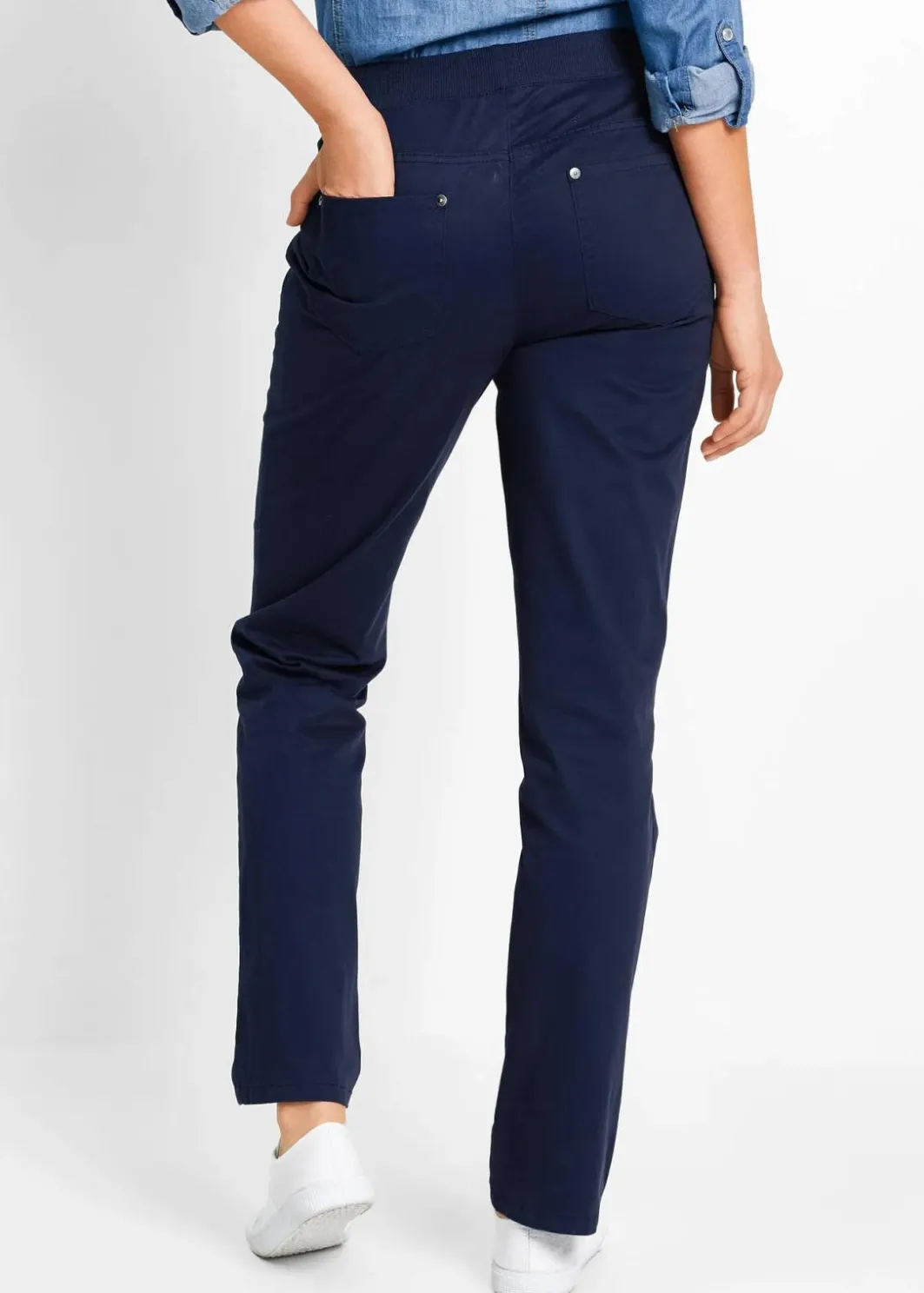 Damen bonprix Hosen|Bekleidung·Kleider|Twill Treggings aus elastischem Baumwoll-Mix