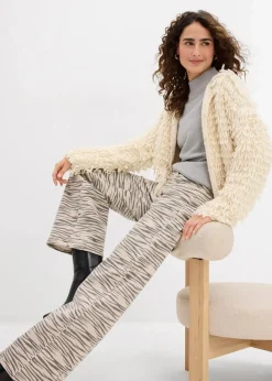 Damen bonprix Hosen|Twillhose aus elastischem Baumwoll-Mix