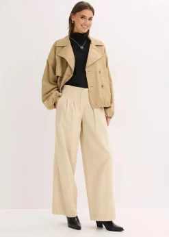 Damen bonprix Hosen|Bekleidung·Kleider|Twillhose aus reiner Baumwolle