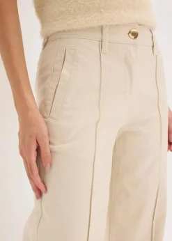 Online Twillhose mit Biese und Leistentasche Damen Bekleidung·Kleider|Hosen