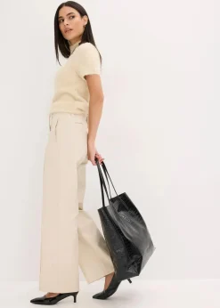 Online Twillhose mit Biese und Leistentasche Damen Bekleidung·Kleider|Hosen